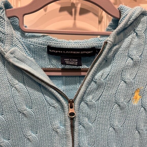 Polo Ralph Lauren Knit Zip up light blue - Picture 4 of 6